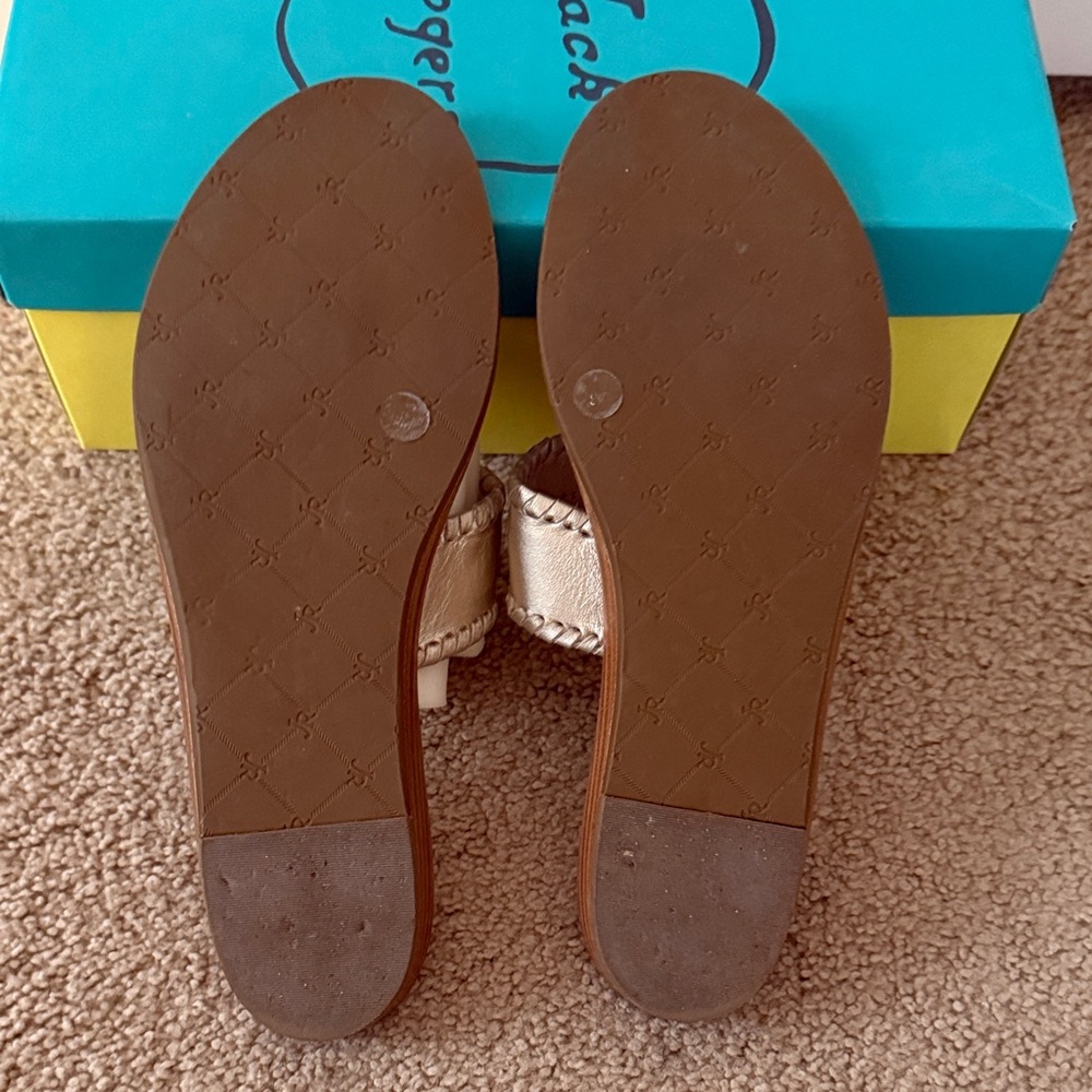 Jack Rogers Capri Metallic low wedge heel- Women's Sandals - Picture 4 of 9